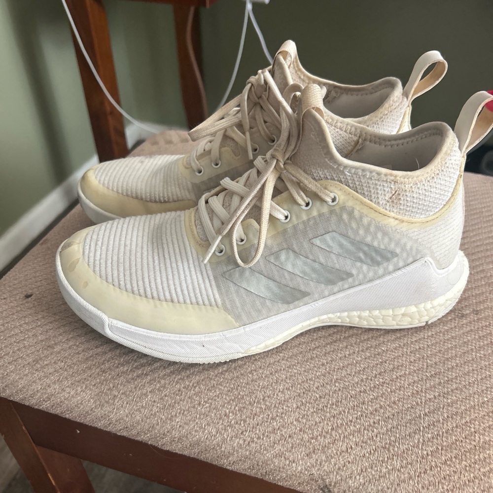 adidas Cream Knit Low-Top Sneakers